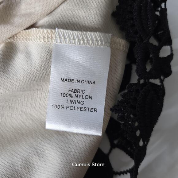 EillyBazar Dress Womens Medium Black Crochet High Neck Bell Sleeve Mini Cocktail - Picture 10 of 13